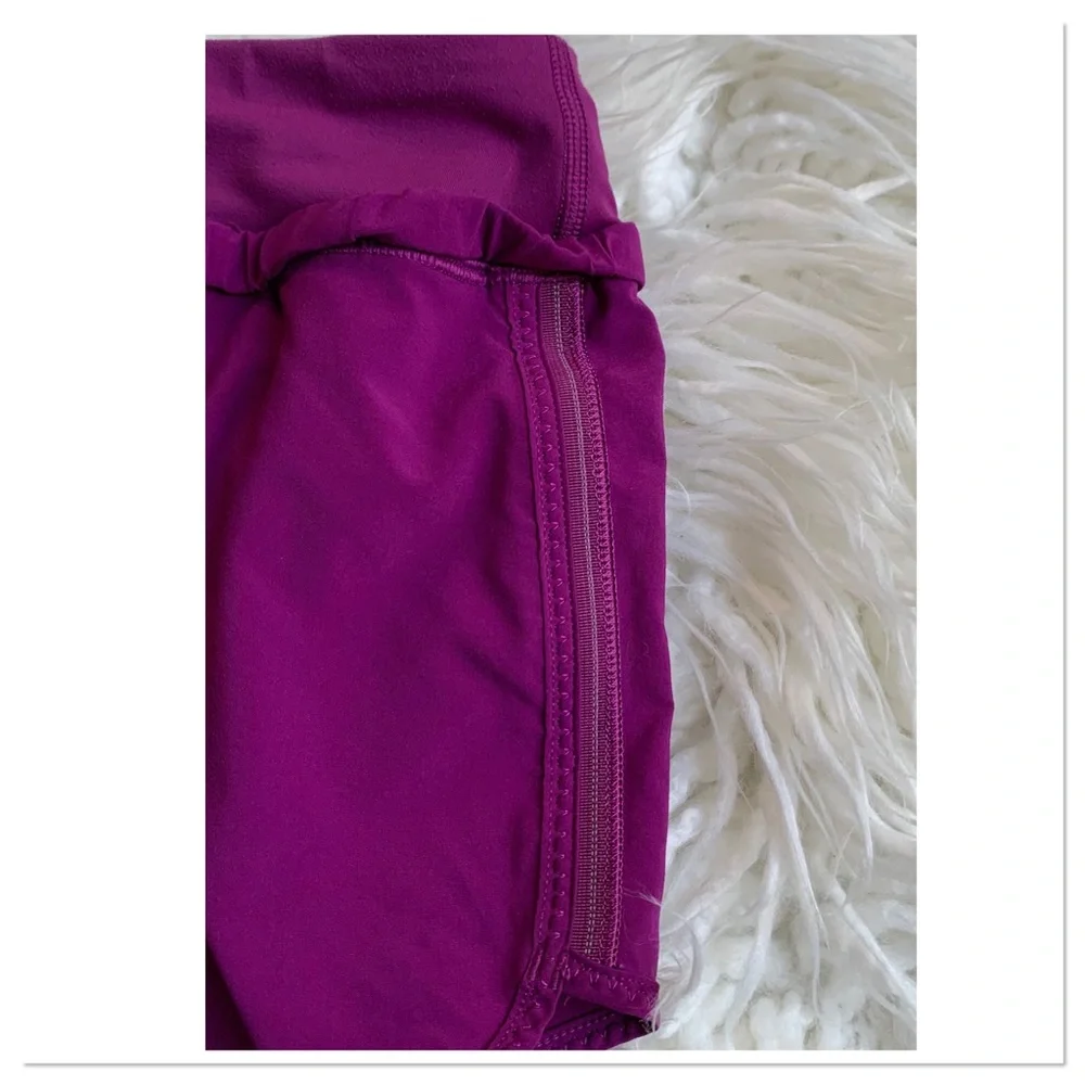 Lululemon Run It Out Shorts In Aurora Purple Pull On Tie Waist Size 4